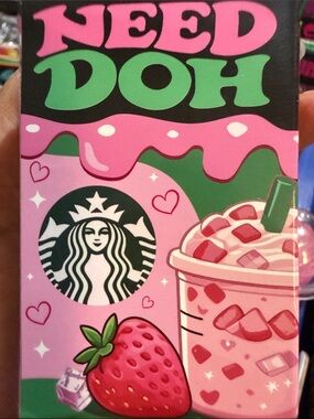 Need Doh Pink Strawberry Drink Super Squishy Toy